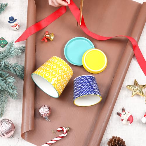 Selamica Ceramic Succulent Pots, 4.3 Inch Small Plant Pots with Drainage Holes and Saucers, Home Decor, Set of 6, Assorted Colors - color: Assorted Colors, size: 4.3 Inch, Set of 6