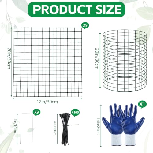 3 Pack Large Wire Plant Protector from Animals 12"x12" Metal Plant Cage - size: 12"x12"