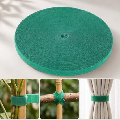 Xinjoduz 1 Roll 80 Ft 1/2" Garden Plant Tape for Climbing Plants Ties Green