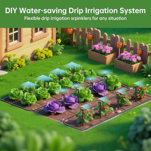 20 Sets Mixed 360/180/90 Degrees Drip Irrigation Sprinklers - size: 20 Set Mixed Drip Sprayers