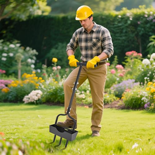 Yesker Lawn Aerator Coring Tool with Soil Core Tray - size: 39 Inches