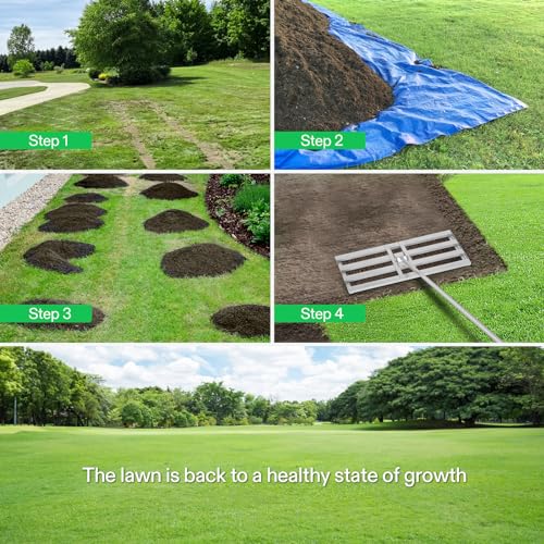 VIVOSUN 30" Lawn Leveling Rake, 30" x 10" x 78" Heavy-Duty Stainless Steel Lawn Leveler with 7FT Adjuatble Long Handle for High Effect, Metal Levelawn for Smooth Soil, Rustproof Rakes for Garden Yard - style: 30" x 10" Leveling Rake