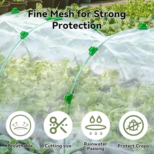 Garden Mesh Netting Kit Protect Fruit Vegetable from Birds Bugs - size: 8 * 26 FT (Kit)