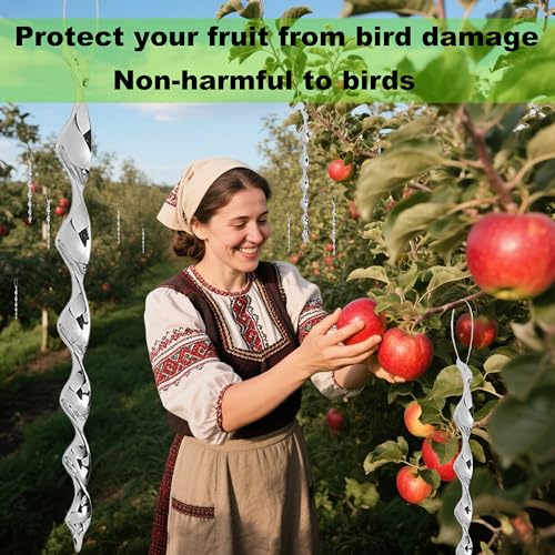 15Pcs Woodpecker Deterrent for House – Bird Reflectors and Deterrent Spinners for Outside – Premium Material, Easy to Use, Drive Birds Away, House Decorations, Wide Applications