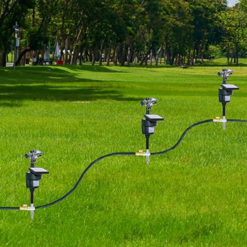 Motion Activated Sprinkler Solar Panels Deter Animal Motion Sensor - size: 1 unit[solar panel]