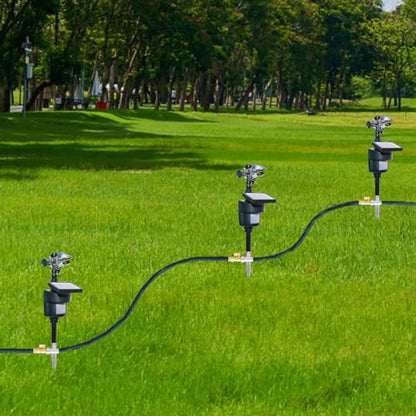 Solar Motion Activated Sprinkler to Deter Animal Cat, Birds, Dogs Repellent Outdoor Lawn Motion Sensor Water Sprinkler for Garden 2 Pack - size: 2 units[solar panel]