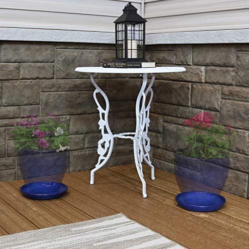 Sunnydaze 7" Ceramic Plant Saucers for Planters, 2pk, Imperial Blue - color: Imperial Blue, size: 7 in