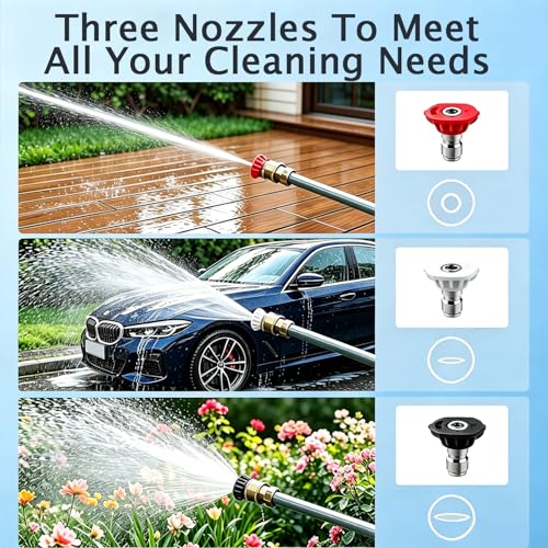2026 Upgraded Jet Nozzle Power Washer for Garden Hose Cleaning Wand Set