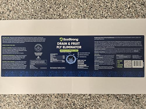 Fruit Fly Drain Treatment | Drain Fly Eliminator | All-Natural, Eliminates Gnats, Sewer Flies and More - Works in All Drains - 1 Gallon - size: 128 Fl Oz (Pack of 1)