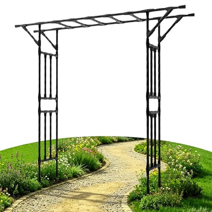 Garden Arch Trellis 78.7" L*85.4" H Sturdy & Rustproof Flat Top Garden Arch - size: 78(L)*85(H)*16(W)inch-20MM