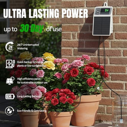 Solar Automatic Drip Irrigation System,Auto Self Watering Kit with Timer