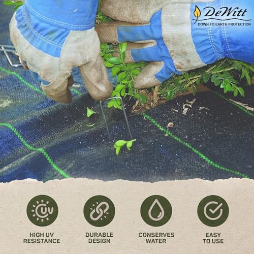 Dewitt Earthmat Woven 4' x 50' Ground Cover, Weed Control Folded Garden Mat