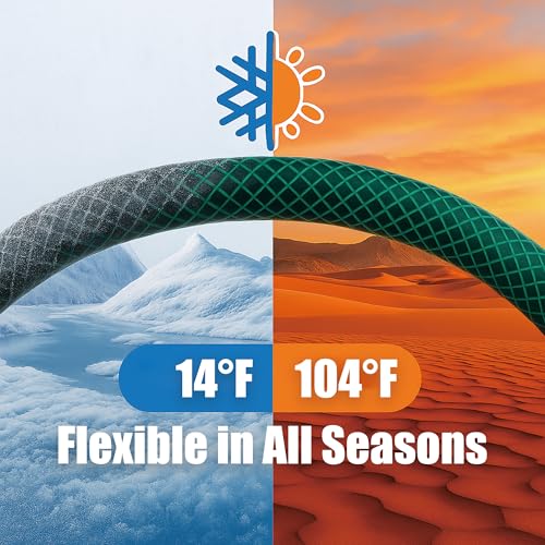 1FT 1/2-Inch PVC Leader Hose with Brass Male-to-Female Ends - size: 1