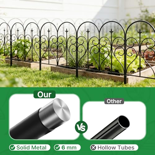 Thealyn Garden Fence 32" x 10ft, 10 Panels, No Digging Metal Barrier - size: 10 Panels-32 inch x 20 feet