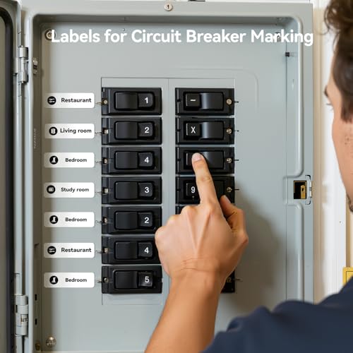 NIIMBOT Thermal Transfer Labels 0.47''x1.57'', Only for N1(B18) Label Maker - color: 0.47''×1.57''-white