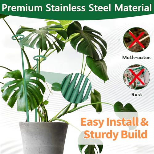 Telescoping Monstera Plant Stakes, 12.5-48.4IN Indoor Plant Support- 3Pack - size: 3pcs