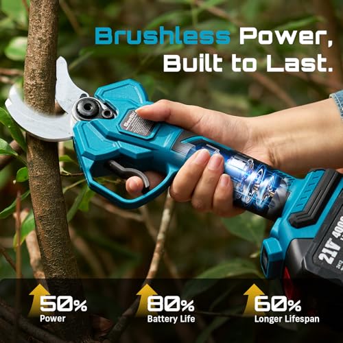 SEESII 2-in-1 Pole Pruning Shears with Battery Charger