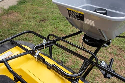 Yard Commander - 80 LB ATV/UTV Broadcast Spreader - 12-Volt Heavy Duty Motor - Salt, Seed, Fertilizer & More - Adjustable Drop Rate - Included Hopper Cover - Mounts to Front or Rear Utility Rack