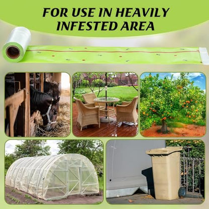 Qualirey 18 Rolls 540 ft Total Spotted Lantern Fly Tree Trap Insect Barrier - color: Green