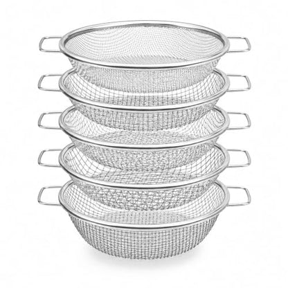 5-Piece Garden Soil Sifter Set with Handles, 11.8" Screens for 5 Gallon Buckets, 2/3/6/10/12mm Mesh for Compost, Sand, Dirt & Gravel