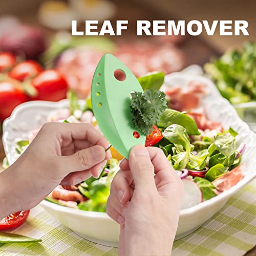LUVCOSY Herb Scissors Set, Multipurpose 5 Blade Kitchen Shear + Leaf Stripper + Cleaning Comb for Basil, Cilantro, Parsley, Thyme, Rosemary
