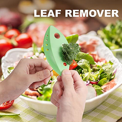 LUVCOSY Herb Scissors Set, Multipurpose 5 Blade Kitchen Shear + Leaf Stripper + Cleaning Comb for Basil, Cilantro, Parsley, Thyme, Rosemary