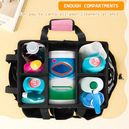 Cleaning Bags for Housekeepers, Cleaning Supply Caddy Under Sink (Pink) - color: Pink