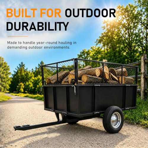 750LBS Heavy Duty Utility Dump Trailer, 19 Cu.Ft ATV Trailer Dump Cart