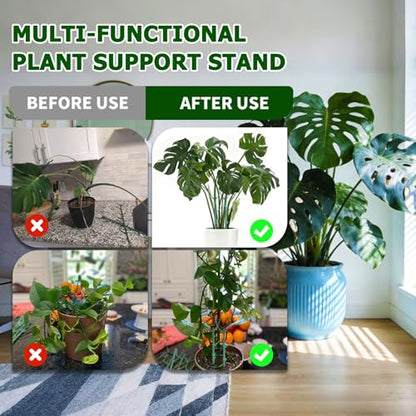 6pack Adjustable Plant Support Pole – Stackable Indoor/Outdoor Support Pole with Clamps, Suitable for Supporting Monstera and Climbing Plants, Garden Accessories, Perfect Replacement for Plant Stakes