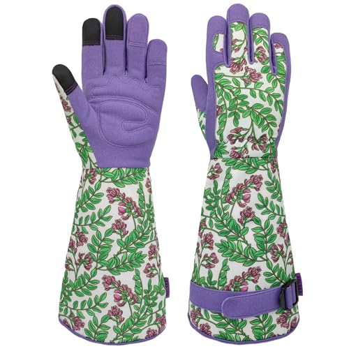 Thornproof Gardening Gloves,Garden Glove for Rose Picking,Gifts - color: Purple, size: Medium