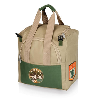 PICNIC TIME Disney Mickey Mouse Gardener Folding Seat with Tools, Folding Garden Stool with Detachable Tote and Hand Tool Set Organizer, Portable Gardening Chair, (Olive Green with Beige Accents) - color: Disney Mickey Mouse - Olive Green With Beige Accen