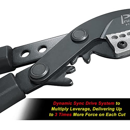 26-41 Inch Extendable Anvil Loppers, Sync Drive Leverage Tree Trimmers, Telescopic Pruners Heavy Duty, 2 Inch Cutting Capacity