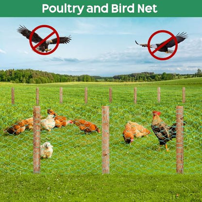 Unves 13 x 65 Ft Fruit Tree Netting, Heavy Duty Bird Netting - color: Green, size: 13 x 65 Ft