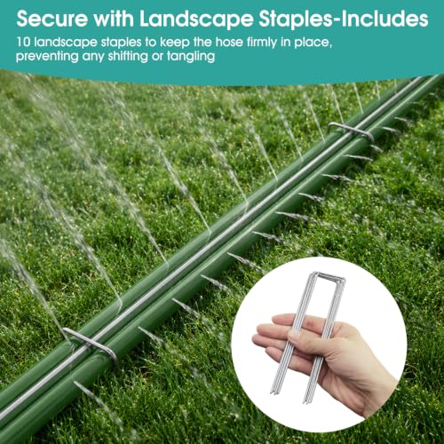 25 FT Soaker Hose for Garden Lawn, Water Saving Sprinkler Hose