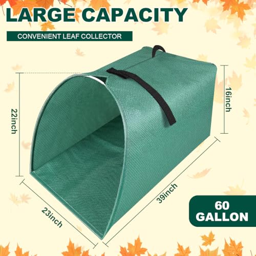 UQM 60 Gallon Large Leaf Collector, Easy Storage & Transport