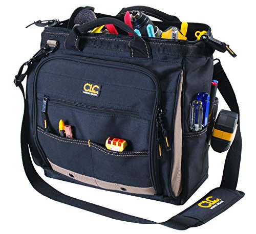 Custom Leathercraft1537 Multi-Compartment Tool Carrier, 30 Pocket, 13 In.
