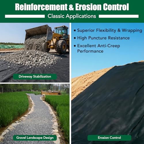 5oz/yd² 3ft×100ft Heavy Duty Non Woven Geotextile Fabric, Premium PET Landscape Fabric for French Drain, Drainage & Filtration, Gravel, Paver Base & Erosion Control - size: 3'x100'