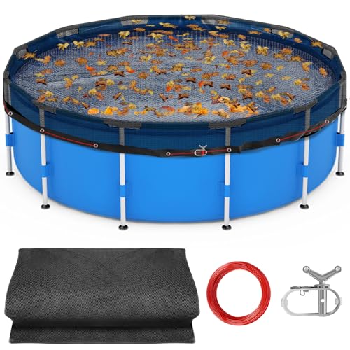 30FT Pool Leaf Net Cover for Above Ground Pools, 0.15’’ Mesh Pool Covers - size: 30FT