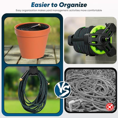 CXEZSIK Garden Hose 50ft Lightweight Non-Expanding No-Knot(Black Lake Blue) - color: Black Lake Blue, size: 50FT