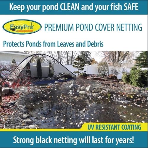 EasyPro NR101F Premium 3/8-Inch Fine Mesh Pond Cover Netting, 10' x 100' - size: 10' x 100', style: 3/8" Fine Mesh