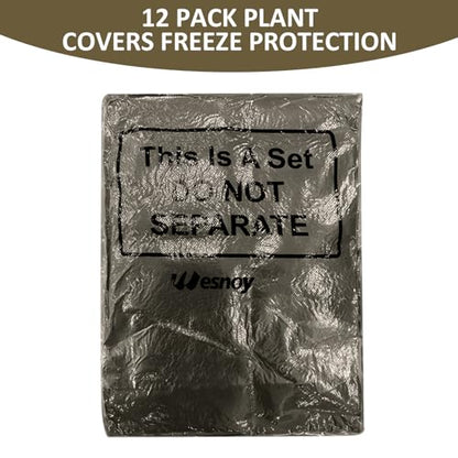 12 Pack Winter Plant Covers Freeze Protection, Brown - color: Brown