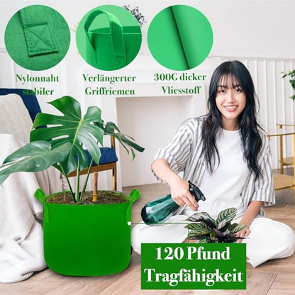 7 Gallon Grow Bags, Colorful Fabric Plant Grow Bags - size: 7 Gallon