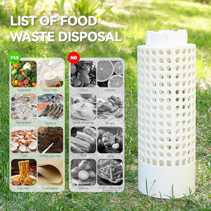 Inground Compost Bin Outdoor Worm Farm System for Kitchen Food Waste Raised Beds Gardening Mini in Ground Worm Composter with Lid Holes 8.46 x 2.95 x 2.16 in (2)