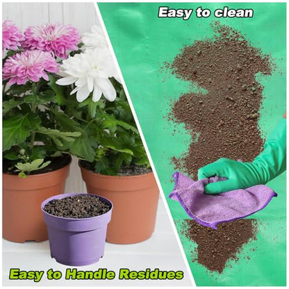 HARFINGTON 2Pcs Repotting Mat 26"x26" PE Cloth Waterproof Plant - color: Yellow, size: 26" x 26"