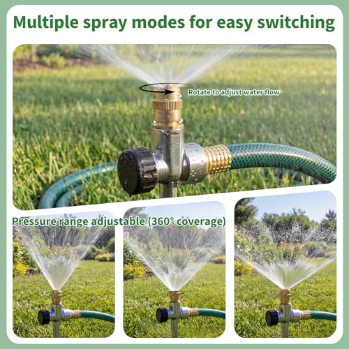 2 Pack Lawn Sprinkler for Yard, Metal Water Garden Sprinklers with Nozzle - style: Sprinkler