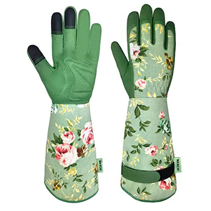 WANCHI Work Garden Gloves Women,Long Sleeve Gardening Gloves,Green Small - color: Green, size: Small (Pack of 1)