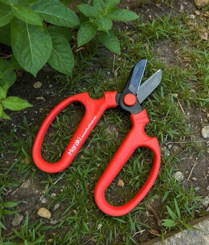 Garden Pruning Shears Scissors With Carbon Steel Blades 6.7 In, Amaryllis - Red - style: 6.7 inch Red