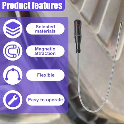 Craedli Flexible Magnetic Pickup Tool, 24" Long Bendable Extension - size: Small Head