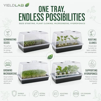 10x20 Humidity Dome with Plant Propagation Trays - 1 Pack Clone - size: 1 Tray + 1 Dome