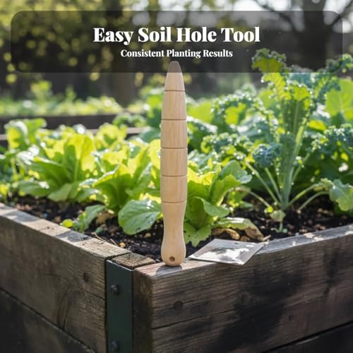 Garden Dibber with Measurement Lightweight Simple to Use 5.91inch Gardening Accessories Practical Handheld Bulb Planting Tool - color: Style B